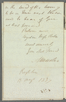 George FitzClarence, Lord Munster to Jane Porter, autograph letter signed