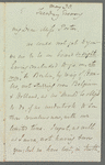 Theodore Sedgwick Fay to Jane Porter, autograph letter signed