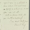 Theodore Sedgwick Fay to Jane Porter, autograph letter signed
