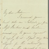 Eliza Porter to Jane Porter, autograph letter signed