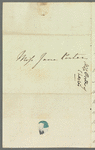 Eliza Porter to Jane Porter, autograph letter signed