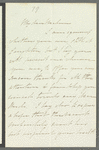 Maria Theresa Lyston to Jane Porter, autograph letter signed