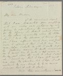 Wadham Harbin to Hannah Maria Theresa Spicer, autograph letter signed