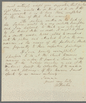 Wadham Harbin to Hannah Maria Theresa Spicer, autograph letter signed