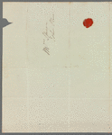Wadham Harbin to Hannah Maria Theresa Spicer, autograph letter signed