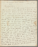 Selina Davenport to Jane Porter, autograph letter signed