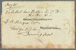 Jane Porter to Robert Ker Porter, autograph envelope
