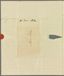 George Archer Shee to Jane Porter, autograph letter signed
