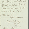 Sir Peter Laurie to Jane Porter, autograph letter signed