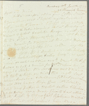 Mary Skinner to Jane Porter, autograph letter signed