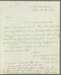 J. Robinson to Jane Porter, autograph letter signed