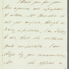 John Spriggs Morss Churchill to Jane Porter, autograph letter signed