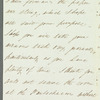 John Spriggs Morss Churchill to Jane Porter, autograph letter signed