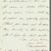 John Spriggs Morss Churchill to Jane Porter, autograph letter signed