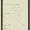 John Brodribb Bergne to Jane Porter, autograph letter signed