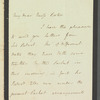 John Brodribb Bergne to Jane Porter, autograph letter signed