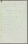 William Allen to Françoise Trembicka, [autograph?] letter third person