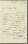Martin Archer Shee to Jane Porter, autograph letter signed