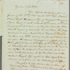 Sir Charles Throckmorton to Jane Porter, autograph letter signed