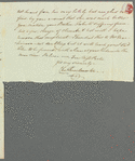 Sir Charles Throckmorton to Jane Porter, autograph letter signed
