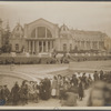 View of the Manufactures Building looking across Cascade Court. Alaska Yukon Pacific Exposition
