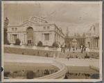 A scene along the Court of Honor ten weeks before opening day. Alaska Yukon Pacific Exposition