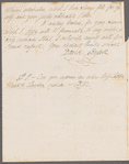 David Russell to Jane Porter, autograph letter signed