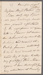 Sir Andrew Halliday to Jane Porter, autograph letter signed
