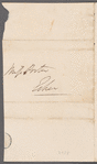 Sir Andrew Halliday to Jane Porter, autograph letter signed