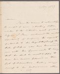 Thomas Joseph Pettigrew to Jane Porter, autograph letter signed