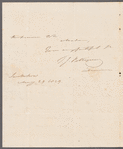 Thomas Joseph Pettigrew to Jane Porter, autograph letter signed