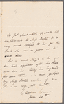 James Mackintosh to Miss Porter, autograph letter third person