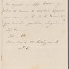 Carlos Soublette to Jane Porter, autograph letter third person