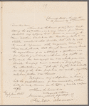 Sir James Edward Alexander to Jane Porter, autograph letter signed