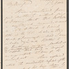 John Charles Denham to Miss Porter, autograph letter signed
