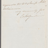 Caroline Mary Gardiner, Lady Gardiner to Miss Porter, autograph letter signed