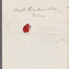 Caroline Mary Gardiner, Lady Gardiner to Miss Porter, autograph letter signed