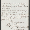 Charlotte Lennox, Duchess of Richmond to Miss Porter, autograph letter signed