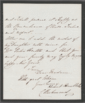 Charlotte Lennox, Duchess of Richmond to Miss Porter, autograph letter signed