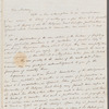 Alexander Keith to Miss Porter, autograph letter signed