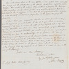 Alexander Keith to Miss Porter, autograph letter signed