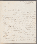 Francis Hawkins to Robert Ker Porter, autograph letter signed