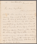 William Macmichael to Jane Porter, autograph letter signed