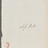 Thomas Clark Shaw to Jane Porter, autograph letter signed