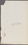 Thomas Clark Shaw to Jane Porter, autograph letter signed