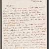 John Adamson to Miss Porter, autograph letter signed