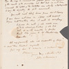 John Adamson to Miss Porter, autograph letter signed