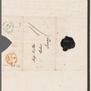 John Adamson to Miss Porter, autograph letter signed