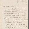 Henry Rolleston to Miss Porter, autograph letter signed