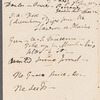Henry Rolleston to Miss Porter, autograph letter signed